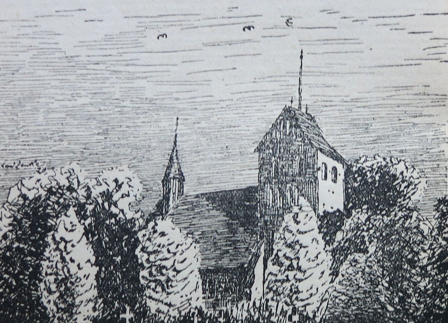 Photo 1. R. Zeneke, in ink drawing, 1920.